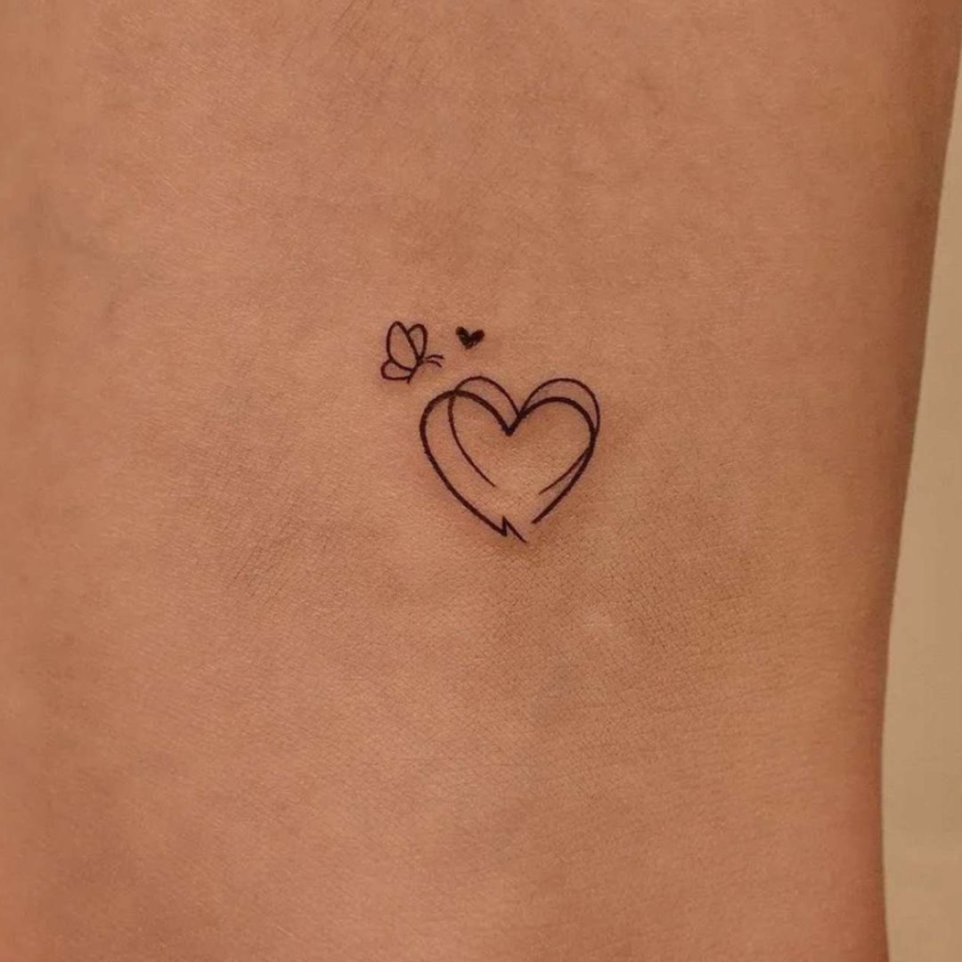 Heart tattoos - Temporalis