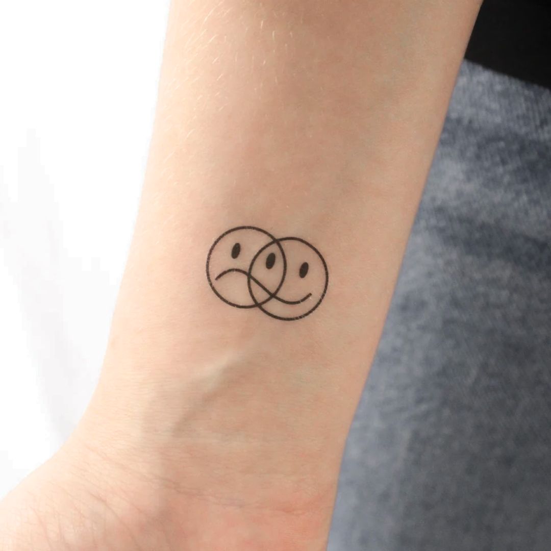 Smiley face tattoos - Temporalis