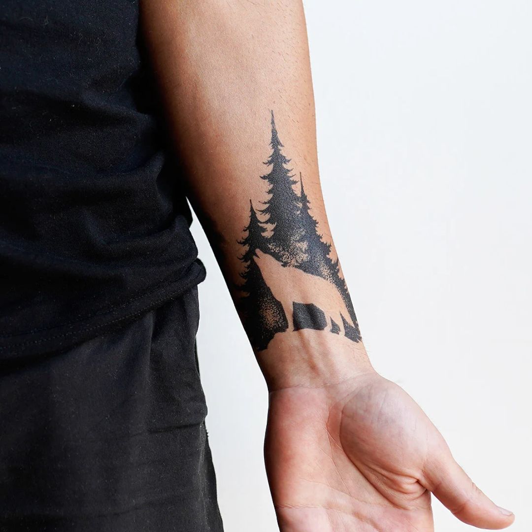 Wolf tattoos - Temporalis