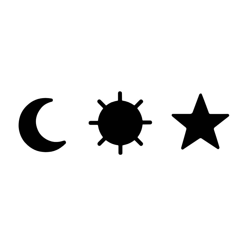 Celestial Trio: Moon - Sun - Star 1 - Temporalis