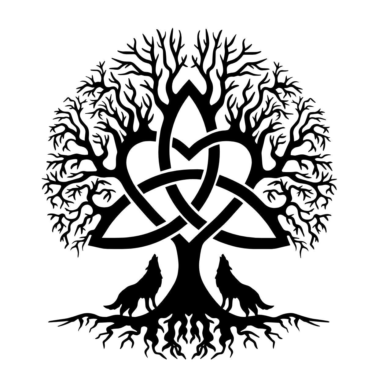 Celtic Wolf Tree of Life 1 - Temporalis