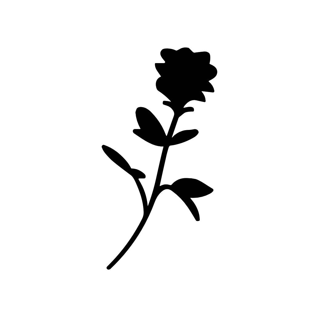 Elegant Rose Silhouette 1 - Temporalis