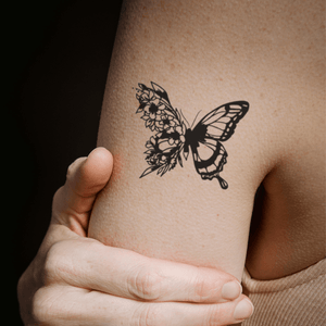 Floral Butterfly 1 - Temporalis