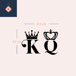 King and Queen letters with Crowns 4 - Temporalis