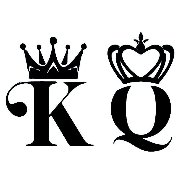 King and Queen letters with Crowns 2 - Temporalis