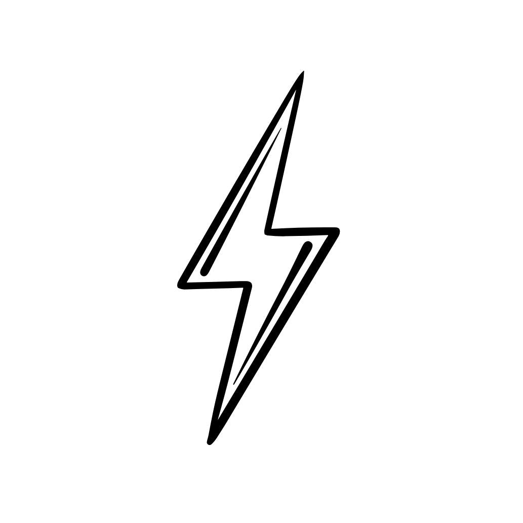 Lightning bolt symbol 2 - Temporalis