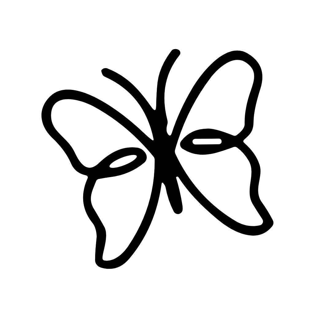 Minimalist Butterfly Outline 1 - Temporalis