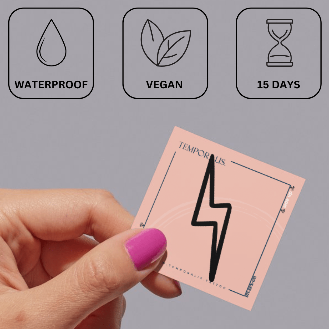 Minimalist Lightning Bolt 3 - Temporalis