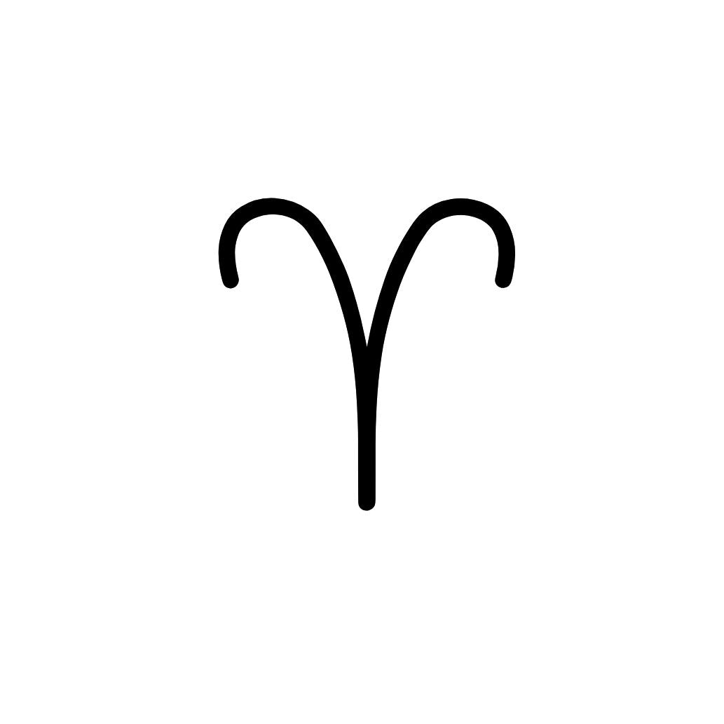 Minimalist zodiac sign Aries 1 - Temporalis