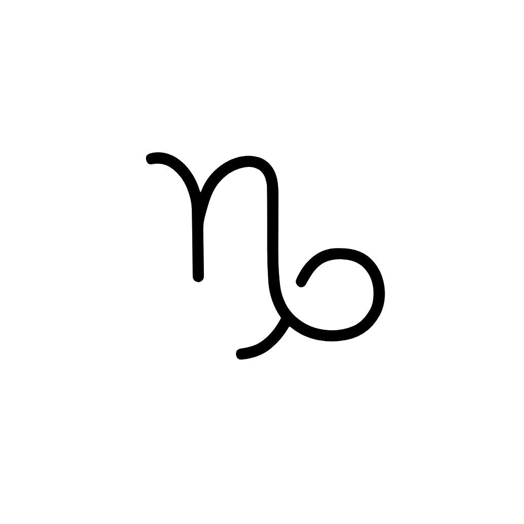 Minimalist zodiac sign Capricorn 1 - Temporalis