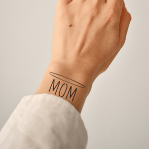 "Mom" word tattoo 1 - Temporalis