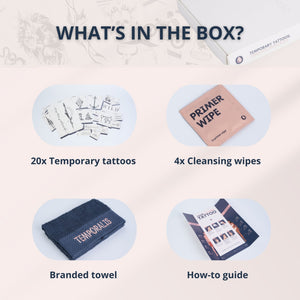 The intellectual - Premium tattoo box, for men (20 tattoos) 4 - Temporalis