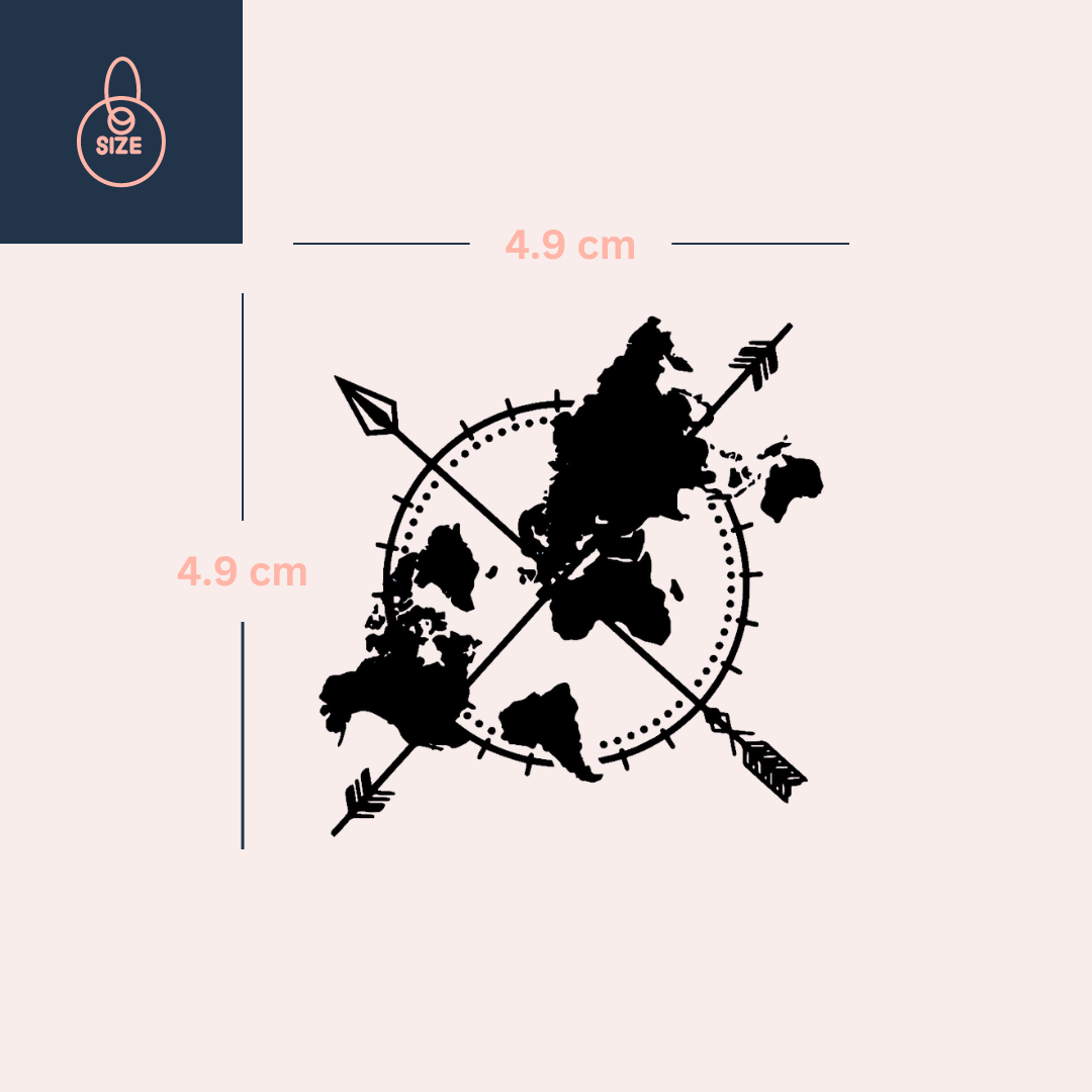 World Map with compass 4 - Temporalis