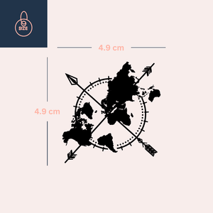 World Map with compass 4 - Temporalis